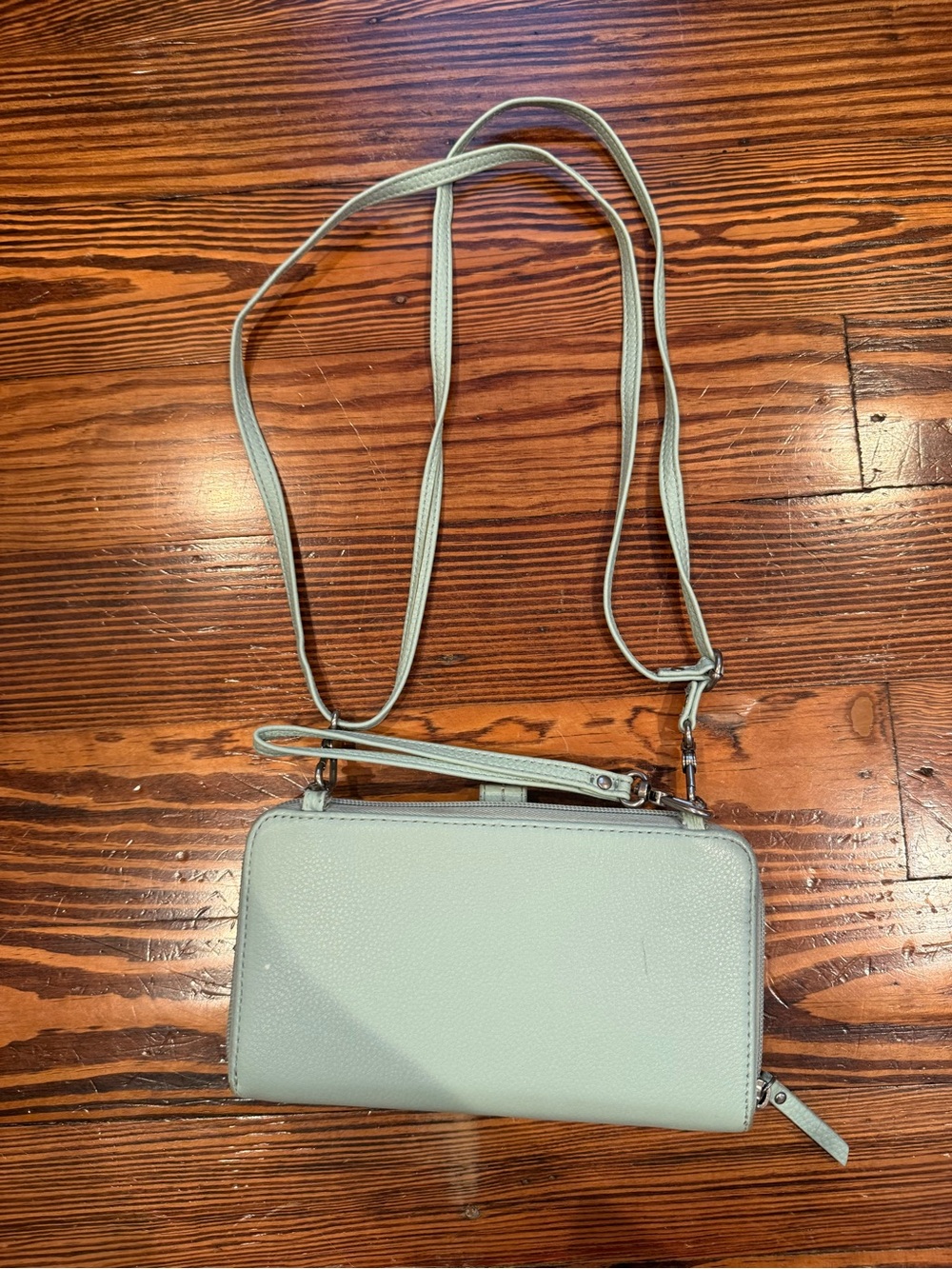 The Sak Mint Green Leather Crossbody Wallet - Picture 3 of 7
